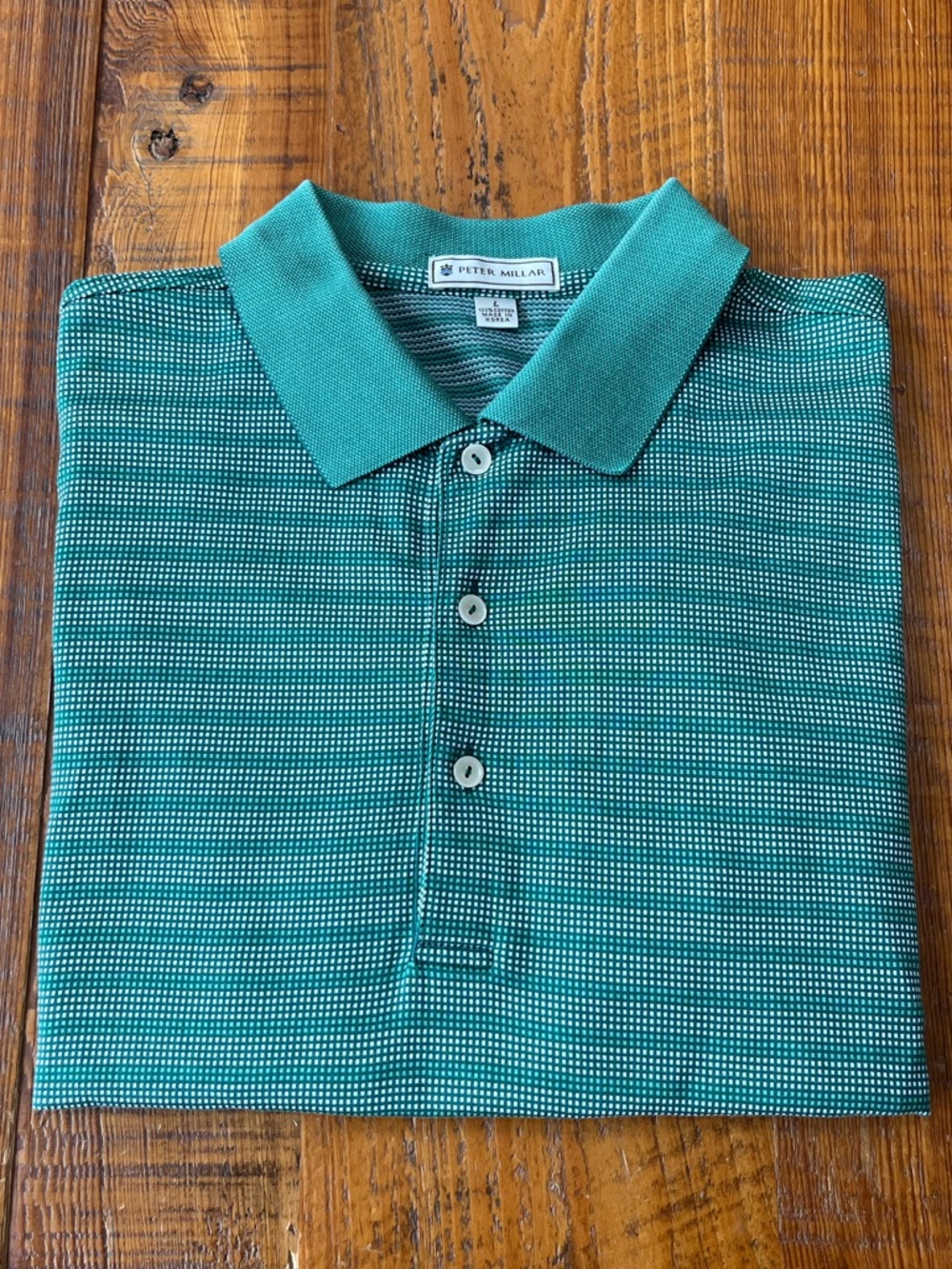 Peter Millar Micro-Check Polo Size Large